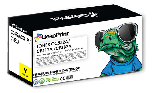 Toner Geko Compatible Cc532a Ce412a Cf382a Para Cp2020