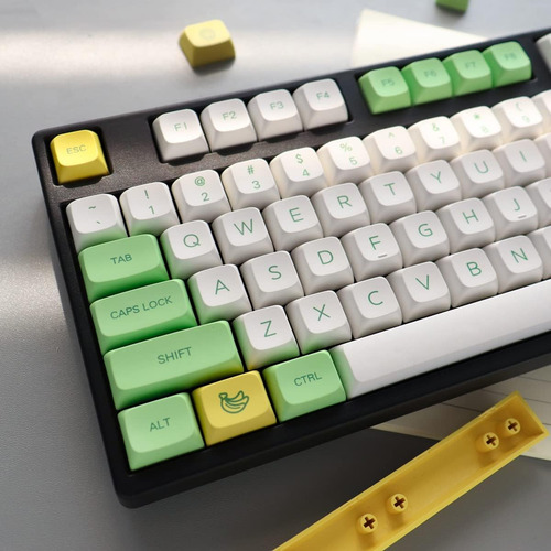 Teclado Mecanico 124 Teclas Negro Verde Blanco Cherry Mx