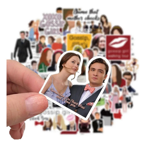 Set 50 Stickers Gossip Girl Blair Decorativo Stickers Chuck