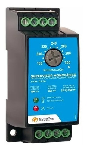 Supervisor Monofasico Voltaje Hasta 1hp 220 Exceline Bornera