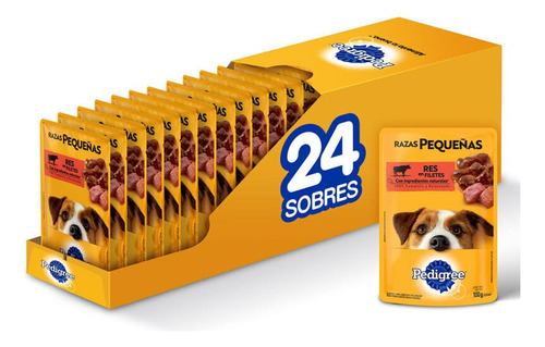 Pedigree Alimento Húmedo Perro Raza Pequeña Carne X 24