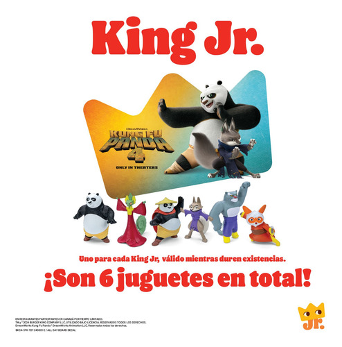 Kung Fu Panda 4 Burger King 2024 Colección Completa (Usado)