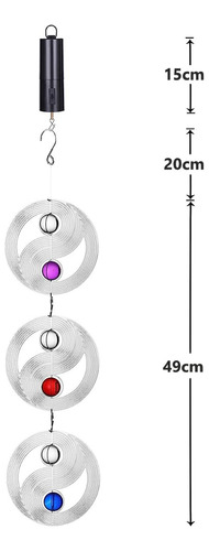 Colgante Espiral Giratorio Triple Motor Ying Yang Decoración