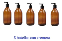 Comprar Frasco Botella Vidrio Gatillo Cremera Spray Ambar 125ml X5