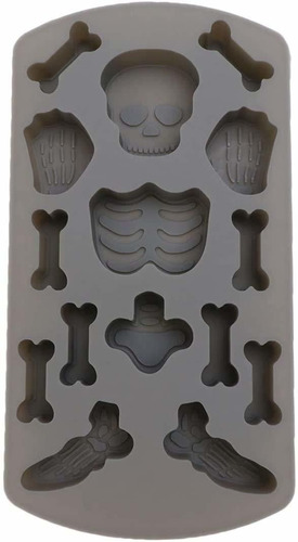 Mold Silicona Para Cubito Hielo Diseño Esqueleto
