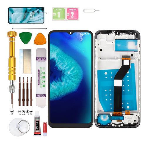 (Negro) Macro+Pantalla Para MOTOROLA MOTO G8 Power Lite XT2055-1, XT2055-2, M546E Gadget Troops