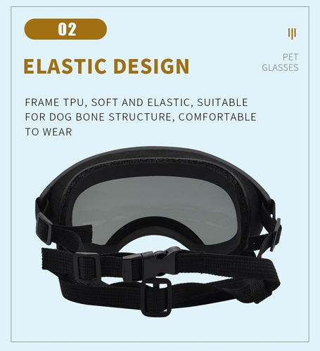 Lentes Gafas Deportivas Para Perros Raza Mediana Y Grande Qp Color Rojo Doogles Tamaño del collar Mediano