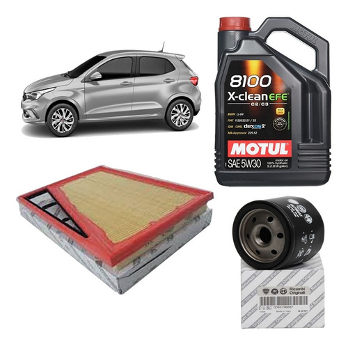 Kit 2 Filtros Originales Fiat Argo 1.3 Motul 8100 5w30