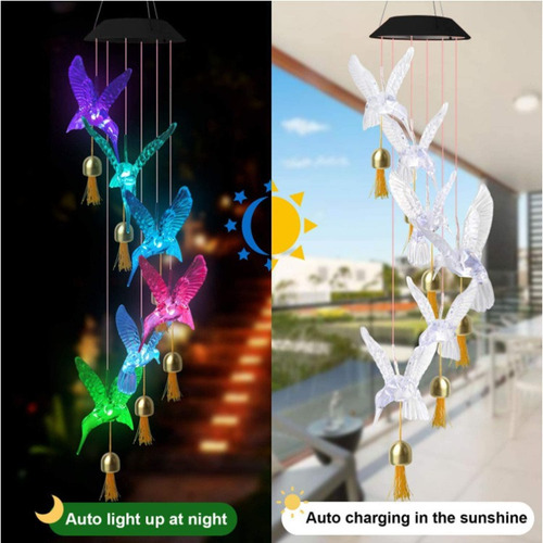 D Lámpara De Sol Colgante Led Lámpara De Jardín Carillón De