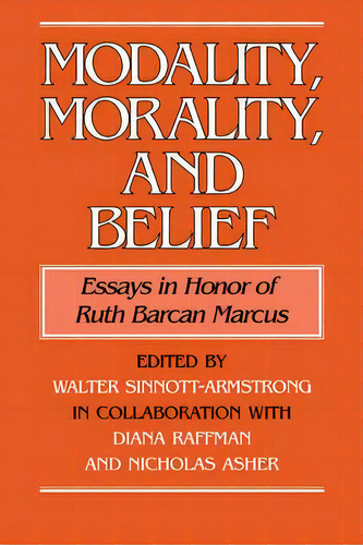 Modality, Morality And Belief, De Walter Sinnott-armstrong. Editorial Cambridge University Press, Tapa Blanda En Inglés