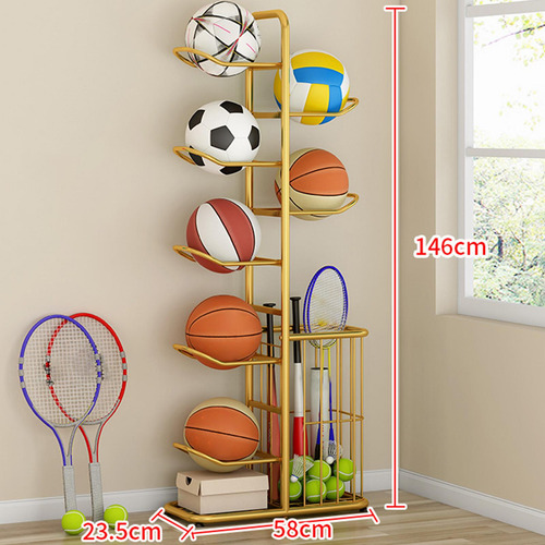 Estante De Almacenamiento De Baloncesto, 58x23,5x146cm