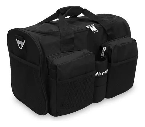 Bolso De Gimnasio Everest Con Bolsillo Humedo, Negro