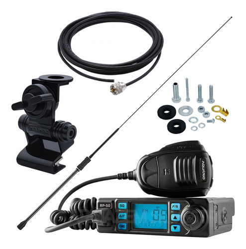 Rádio Px 80 Canais Mini Argentina Black 1,08m Porta Malas