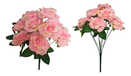 Ramo Rosas Premium 9 Flores Artificiales Cada Flor 10 Cm
