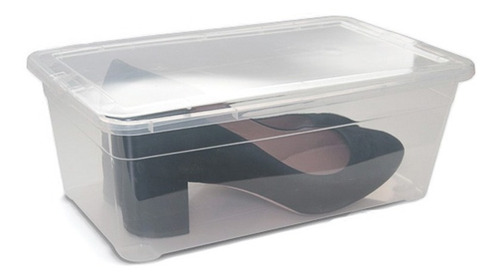 Caja 6 Lts Plastica Organizador Zapatos Apilable Colombraro