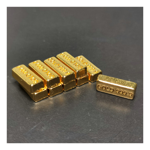 Minilingotes De Oro Falsos Para Decoración De Modelos, 10 Un