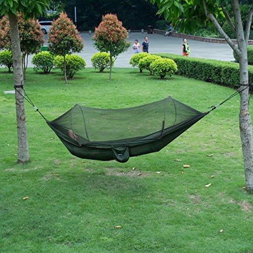 Isyoung Hamaca Paraguaya Doble Mosquitero Tela Paracaídas