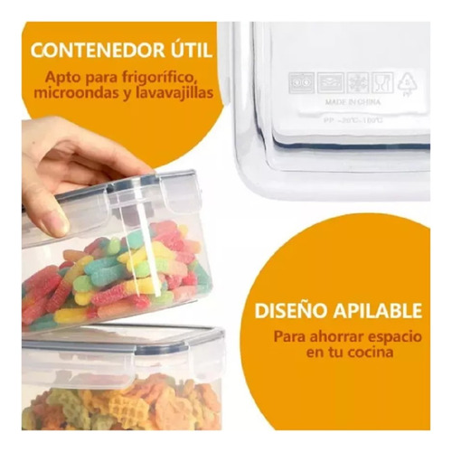 Juego De 28 Recipientes Herméticos Almacenamiento Contenedor