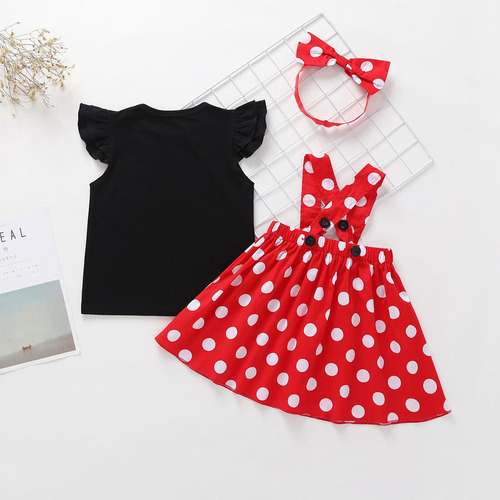 Caricatura Minnie Mouse Casual Vestido Incluye Orejas
