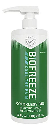 Gel Para Aliviar El Dolor Con Mentol Biofreeze 32 Oz