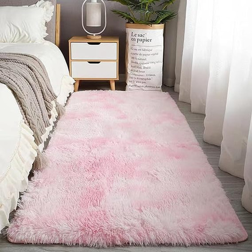 Bajada De Cama Peluda Alfombra Pasillera 160cm X 60cm Hogar