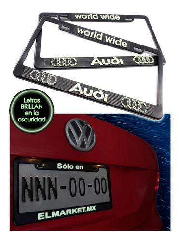 Audi Par Porta Placas Alta Calidad Tipo Reflejante Ver Fotos