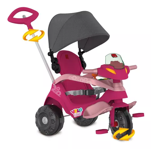 Triciclo Escolar 3 Roda Velotrol Pega Carona Motoca Infantil