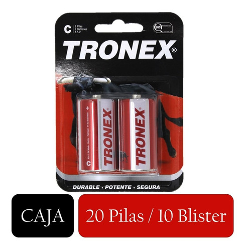 Pilas Manganeso C R14 Tronex Caja X 20 Unidades