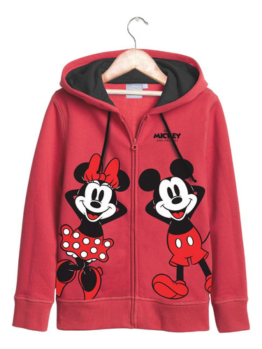 Campera Con Capucha Niñas Minnie Mouse Licencia Disney