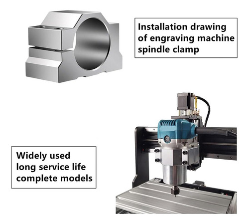 Braçadeira De Motor De Fuso Cnc De 65 Mm, Suporte De Montage
