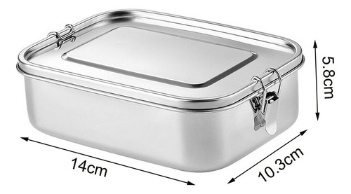 T Recipiente De Comida Hermético De Acero Inoxidable, Caja