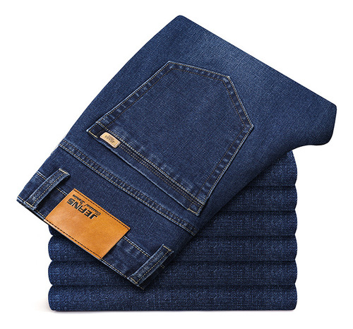 Jeans De Mezclilla Azules De Talla Grande Para Hombre