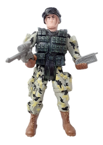 Soldado De Juguete Grande Articulado + Kit Guerra Combate