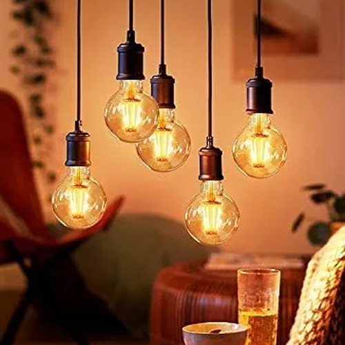 Pack X 4 Lampara Led Globo G95 8w Filamento Vintage Ambar Ultra Calida 2200k 900lm 220v