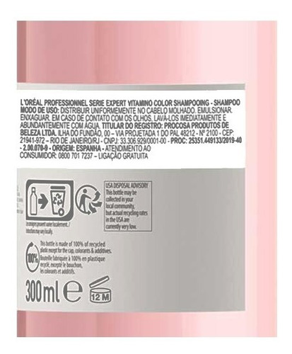 Shampoo Loreal Vitamino Color 1500ml Pronta Entrega!