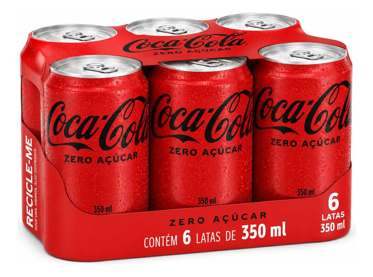 Coca-cola Zero Açúcar Lata 350ml Leve Mais Pague Menos 6 Un