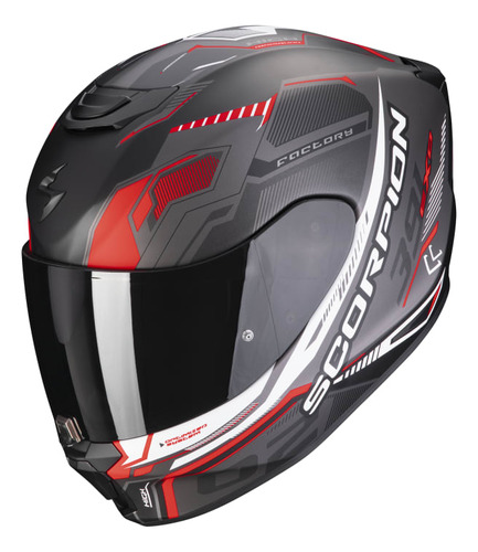 Casco Scorpion Exo-391 Haut Negro Mate Gris Rojo