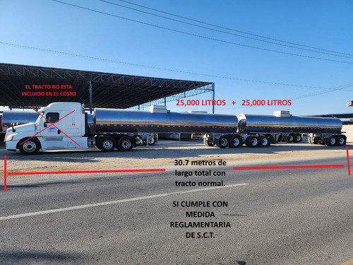 Full Pipa Autotanque Tanque Inoxidable Grado Alimenticio