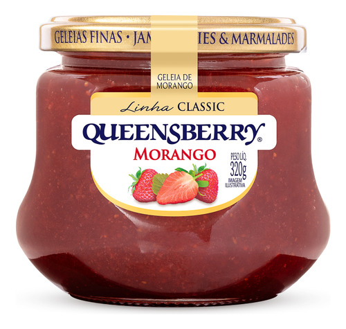 Queensberry geléia classic morango em Vidro 320 g