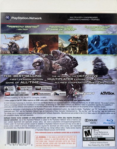 Call Of Duty Modern Warfare 2 Standard Edition Ps3 Físico (Usado)