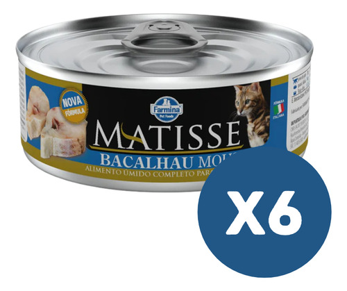 Matisse Gato Mousse Pescado Lata 85g Pack 6 Unidades
