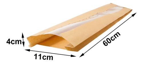 50 Piezas Bolsas De Panadería Con Ventana Transparente