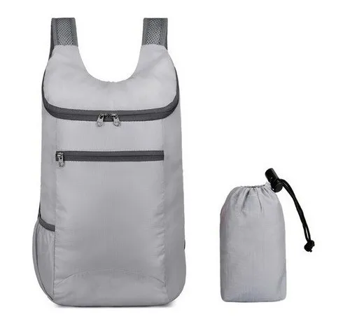 Mochila plegable ligera de 25 litros, práctica mochila plegable totalmente  impermeable para viajes, camping, al aire libre, Gris, Mochilas Daypack