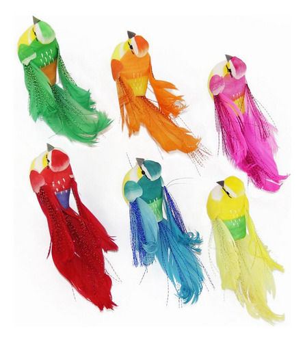 12 Piezas Coloridas Plumas De Espuma Artificial De Aves En