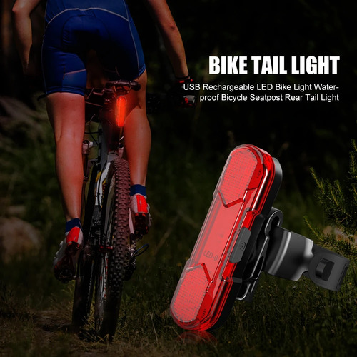 Luz Led Trasera Para Bicicleta Recargable Usb Ciclismo 220ma