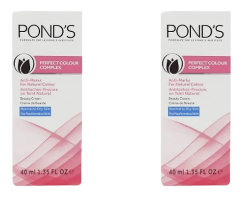 2 X Pond's Crema Perfecto Antimarcas 40ml Aspecto Natural