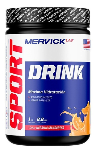 Mervick Bebida Energizante Sport Drink Bebida Isotónica 1 Kg