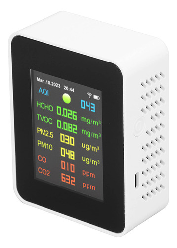 Monitor De Qualidade Do Ar 9 Em 1, Detector De Ar Wifi, Lcd