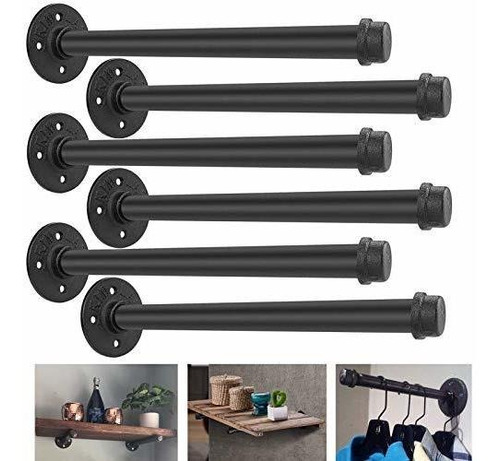 Escuadras Para Estantes - Industrial Pipe Shelf Brackets 12 