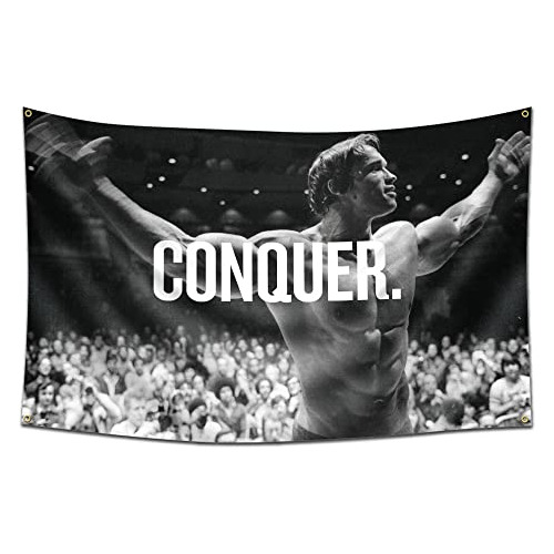 Conquer Flag Original Arnold Schwarzenegger Conquer Tapestri